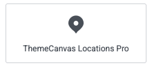 ThemeCanvas Locations widget in Elementor sidebar under General category